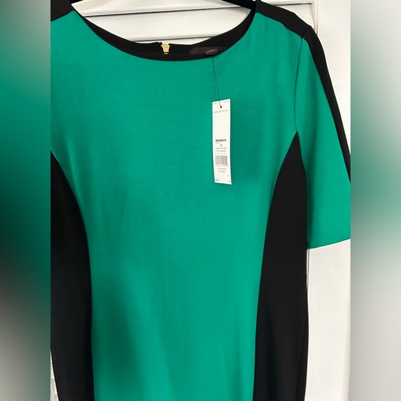 NWT Dana Buchman color block dress in green and black size 12 - Picture 3 of 9